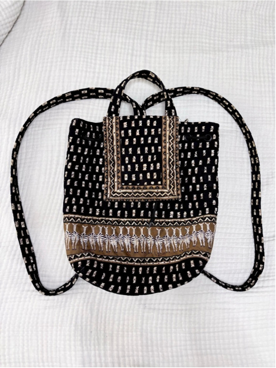 Women\'s Vera Bradley Black & Brown Zebra Print Quilted Backpack One Size main image 8